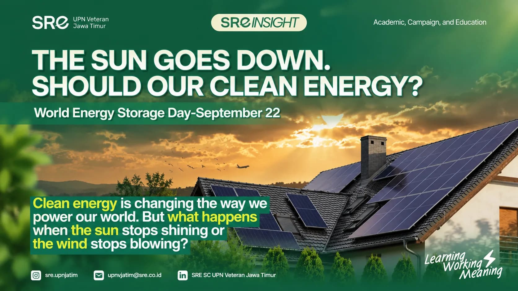 The Sun Goes Down. Should Our Clean Energy?